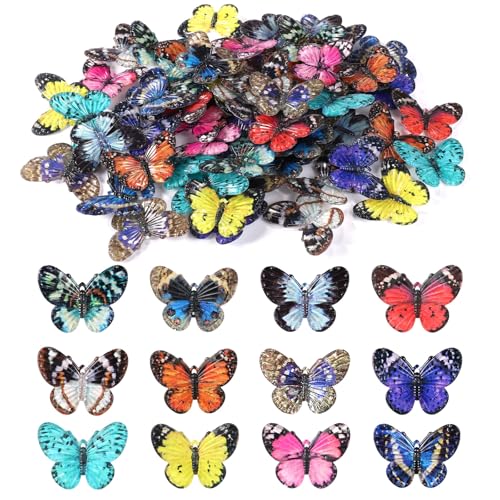 Tinoaly 60st Mini Schmetterlinge zum Basteln, 12 Stile Kleine Kunstharz Figuren Schmetterling Dekorationen für Selbstgemachte Feengärten Mikro Landschaften Puppenhaus Dekoration Tinoaly 60st Mini Schmetterlinge zum Basteln, 12 Stile Kleine Kunstharz Figuren Schmetterling Dekorationen für Selbstgemachte Feengärten Mikro Landschaften Puppenhaus Dekoration von Tinoaly