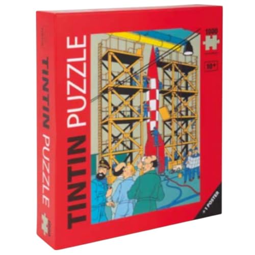 Puzzle 1000 Teile Tintin, die Mondrakete XFLR6 + Poster 48 x 67 cm (81567) von Tintinimaginatio