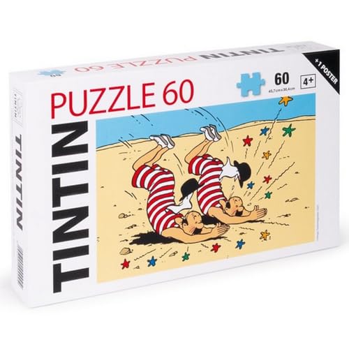 Puzzle 60 Teile Tintin, Die Dupondt in der Wüste + Poster 45,7 x 30,4 cm (81562) von Tintinimaginatio