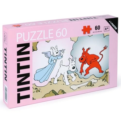 Puzzle 60 Teile Tintin, Milou, Halbengel, Halbdämon + Poster 45,7 x 30,4 cm (81562) von Tintinimaginatio
