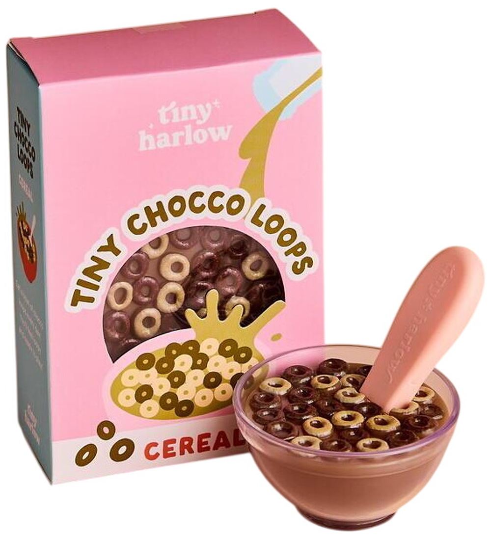 Tiny Harlow Puppenzubehör - Schoko-Müsli-Frühstück m. Löffel - Tiny Harlow - One Size - Puppenzubehör von Tiny Harlow
