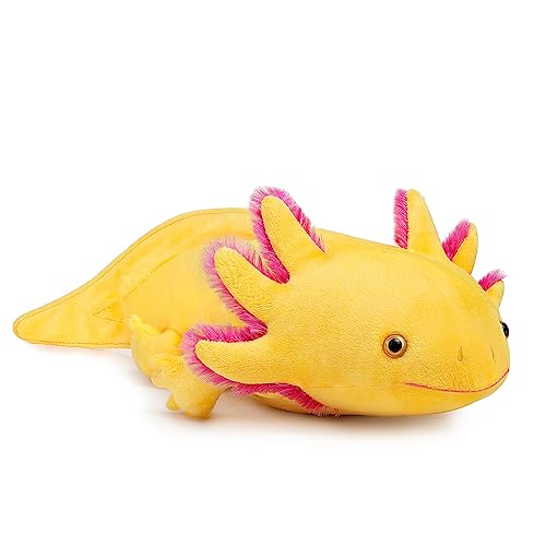 Tiny Heart Axolotl Stofftier Plüschtier 51cm/20" - Realistisches, Niedliches und Weiches Tier Geschenk für Kinder, Jungen und Mädchen - Gelbes Spielzeug von Tiny Heart