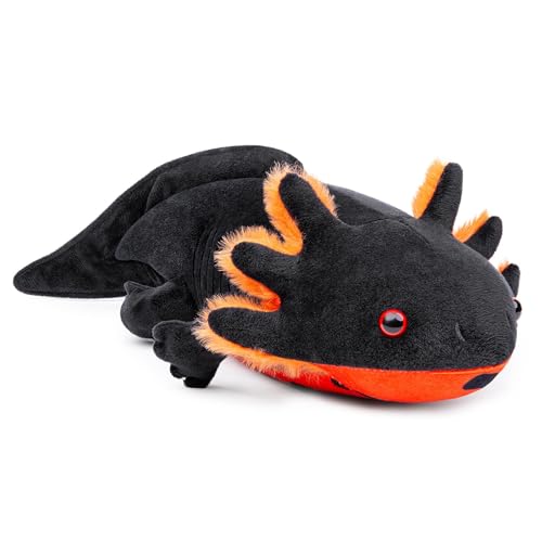 Tiny Heart Axolotl Stofftier Plüschtier 84cm/33” realistisches Axolotl Plüschtier schönes Tier niedliche und weiche Geschenke Plüsch-Axolotl für Kinder Jungen und Mädchen Axolotl Spielzeug orange von Tiny Heart