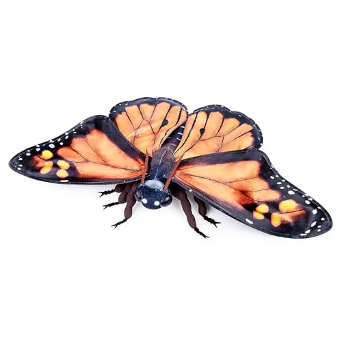 Tiny Heart Cambrian Roter Admiral Plüschtier,weiches Roter Admiral Plüschtier,Simulationsserie weiches Cambrian Schmetterling Plüschtier, Interaktive Spiele der Insekten Plüschtierserie,Rot/10.6in von Tiny Heart
