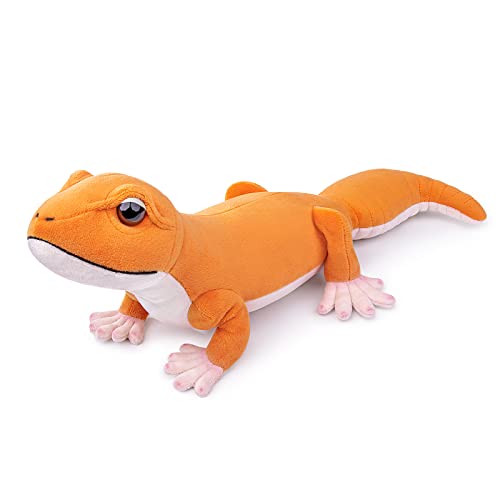 Tiny Heart Fat Tail Eidechse Plüsch Stofftier realistisches Fat Tail Geckos Eidechse Plüschtier schönes Tier niedliche und weiche Geschenke Plüsch-Taggeckos Eidechse für Kinder Spielzeug orange16” von Tiny Heart