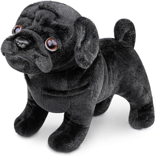 Tiny Heart Mops Hund Stofftier Plüschtier 30cm/12” realistisches Mops Hund Plüsch schönes Tier niedliche und weiche Geschenke Mops Hund für Kinder Jungen und Mädchen Spielzeug Schwarz Tiny Heart Mops Hund Stofftier Plüschtier 30cm/12” realistisches Mops Hund Plüsch schönes Tier niedliche und weiche Geschenke Mops Hund für Kinder Jungen und Mädchen Spielzeug Schwarz von Tiny Heart