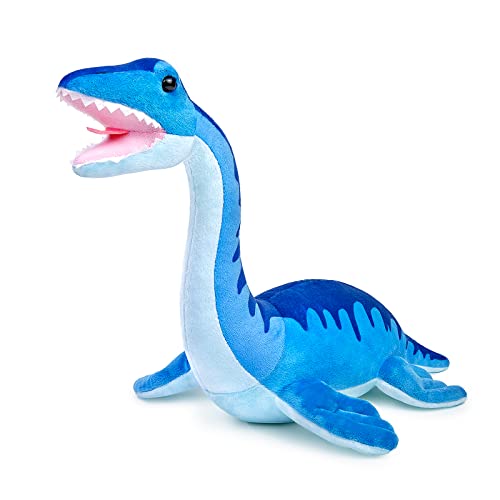 Tiny Heart Plesiosaurus Dinosaurier Stofftier Plüschtier realistisches Dinosaurier Plüsch schönes Tier niedliche und weiche Geschenke Dinosaurier für Kinder Jungen und Mädchen Spielzeug Blau 16” von Tiny Heart