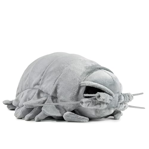 Tiny Heart Plüschtier Riesen-Isopod weiches Plüschtier Spielzeug Realistische Bathynomus giganteus Simulation für Kinder Meeresleben Liebhaber Meeresbiologie Ozean Grau 20'' von Tiny Heart