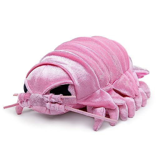 Tiny Heart Plüschtier Riesen-Isopod weiches Plüschtier Spielzeug Realistische Bathynomus giganteus Simulation für Kinder Sea Life Lovers Meeresbiologie Ozean Rosa 10'' von Tiny Heart