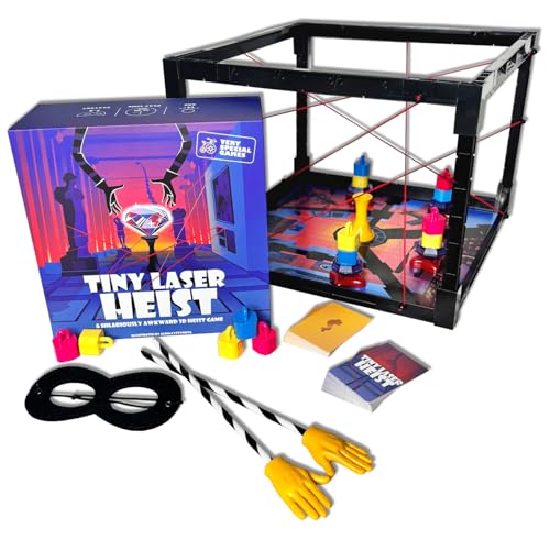 Tiny Laser Heist Lustiges 3D-Heistspiel, Outsmart & Negotiate for The Loot, lustiges kooperatives Brettspiel für Kinder ab 12 Jahren, perfekt für Spieleabende & Partys, 3-6 Spieler von Tiny Laser Heist