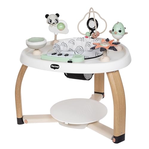 Tiny Love 5-in-1 Here I Grow Stationäres Aktivitätszentrum, Entertainer, Baby und Kleinkind, 20 Aktivitäten, 5 Verwendungsmodi, 6 Entwicklungsspielzeuge, ab 0 Monaten, schwarz-weißes Dekor von Tiny Love