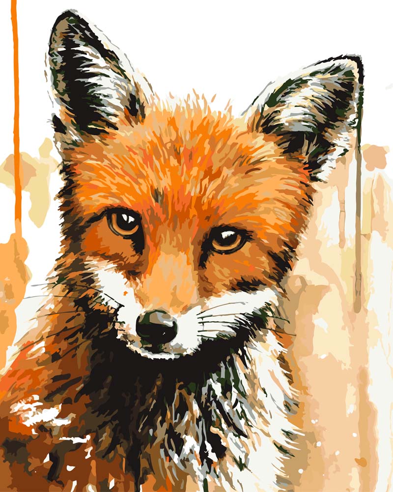 Malen nach Zahlen - Golden Fox - by Tiny Tami, mit Rahmen Malen nach Zahlen - Golden Fox - by Tiny Tami, mit Rahmen von Tiny Tami