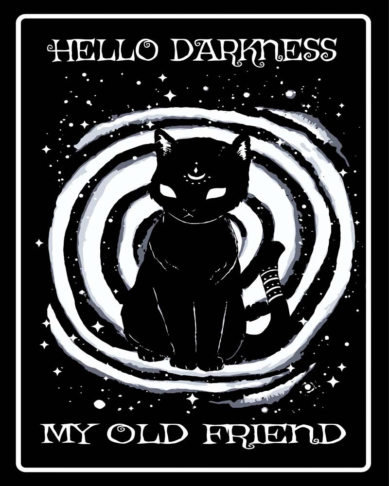 Malen nach Zahlen - Hello Darkness my old friend - by Tiny Tami, mit Rahmen Malen nach Zahlen - Hello Darkness my old friend - by Tiny Tami, mit Rahmen von Tiny Tami