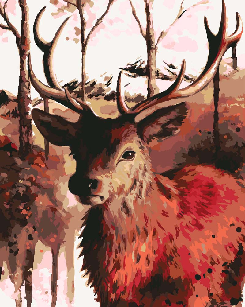Malen nach Zahlen - Hirsch König des Waldes - by Tiny Tami, mit Rahmen Malen nach Zahlen - Hirsch König des Waldes - by Tiny Tami, mit Rahmen von Tiny Tami