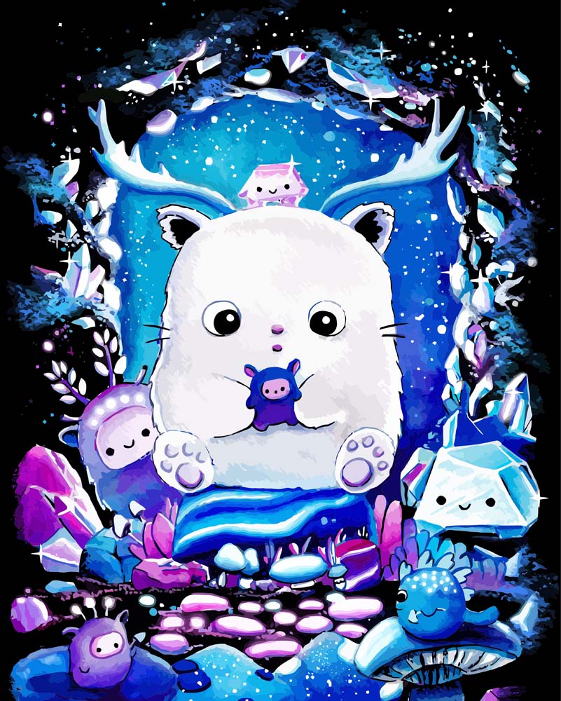 Malen nach Zahlen - Kristallhöhle - by Tiny Tami, mit Rahmen Malen nach Zahlen - Kristallhöhle - by Tiny Tami, mit Rahmen von Tiny Tami