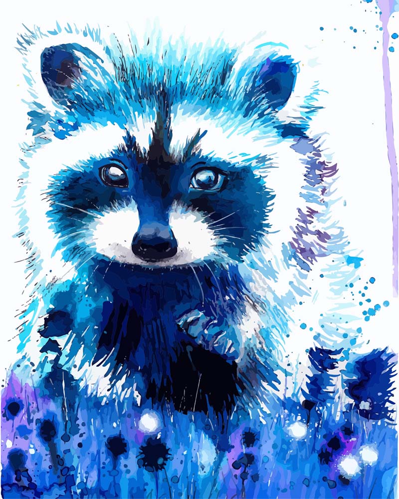 Malen nach Zahlen - Waschbär - by Tiny Tami, mit Rahmen Malen nach Zahlen - Waschbär - by Tiny Tami, mit Rahmen von Tiny Tami