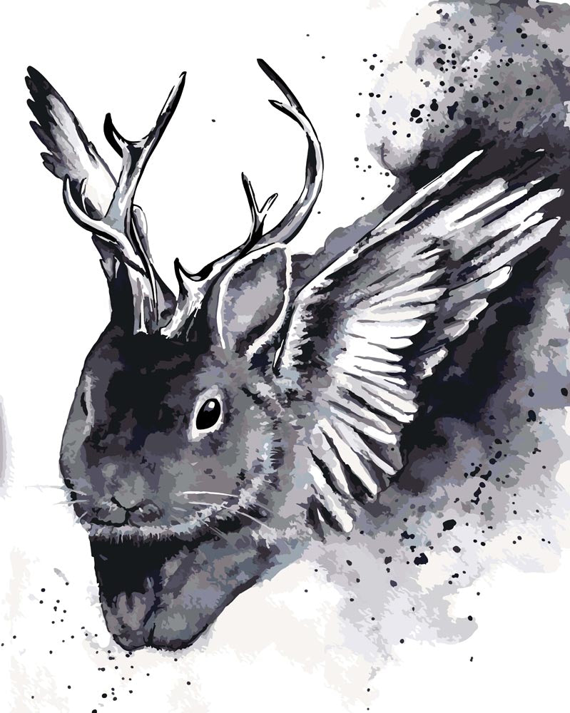 Malen nach Zahlen - Wolpertinger - by Tiny Tami, mit Rahmen Malen nach Zahlen - Wolpertinger - by Tiny Tami, mit Rahmen von Tiny Tami