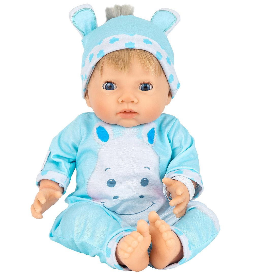 Tiny Treasures Puppe m. Blondes Haar - Hippo-Outfit - Tiny Treasures - One Size - Puppen Tiny Treasures Puppe m. Blondes Haar - Hippo-Outfit - Tiny Treasures - One Size - Puppen von Tiny Treasures