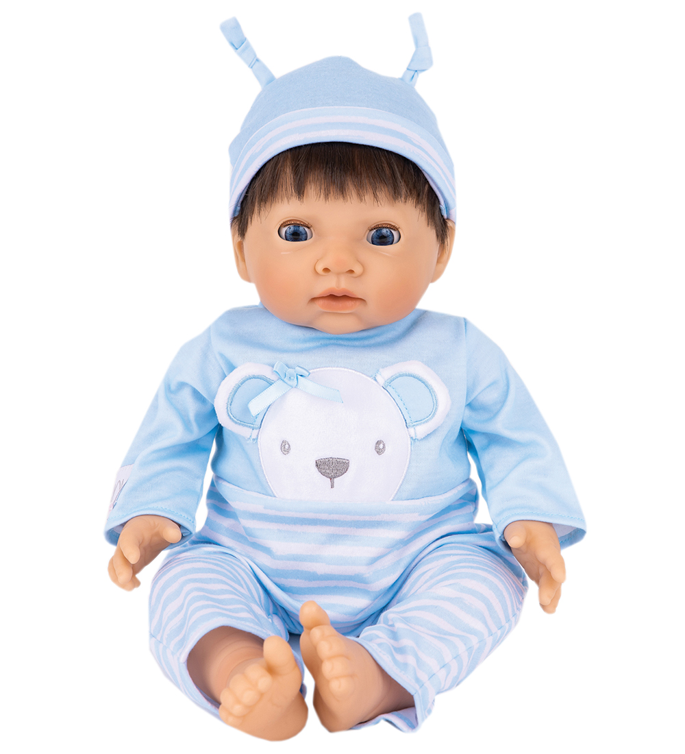 Tiny Treasures Puppe m. Braunes Haar - Blue Bear Puppe - Tiny Treasures - One Size - Puppen Tiny Treasures Puppe m. Braunes Haar - Blue Bear Puppe - Tiny Treasures - One Size - Puppen von Tiny Treasures