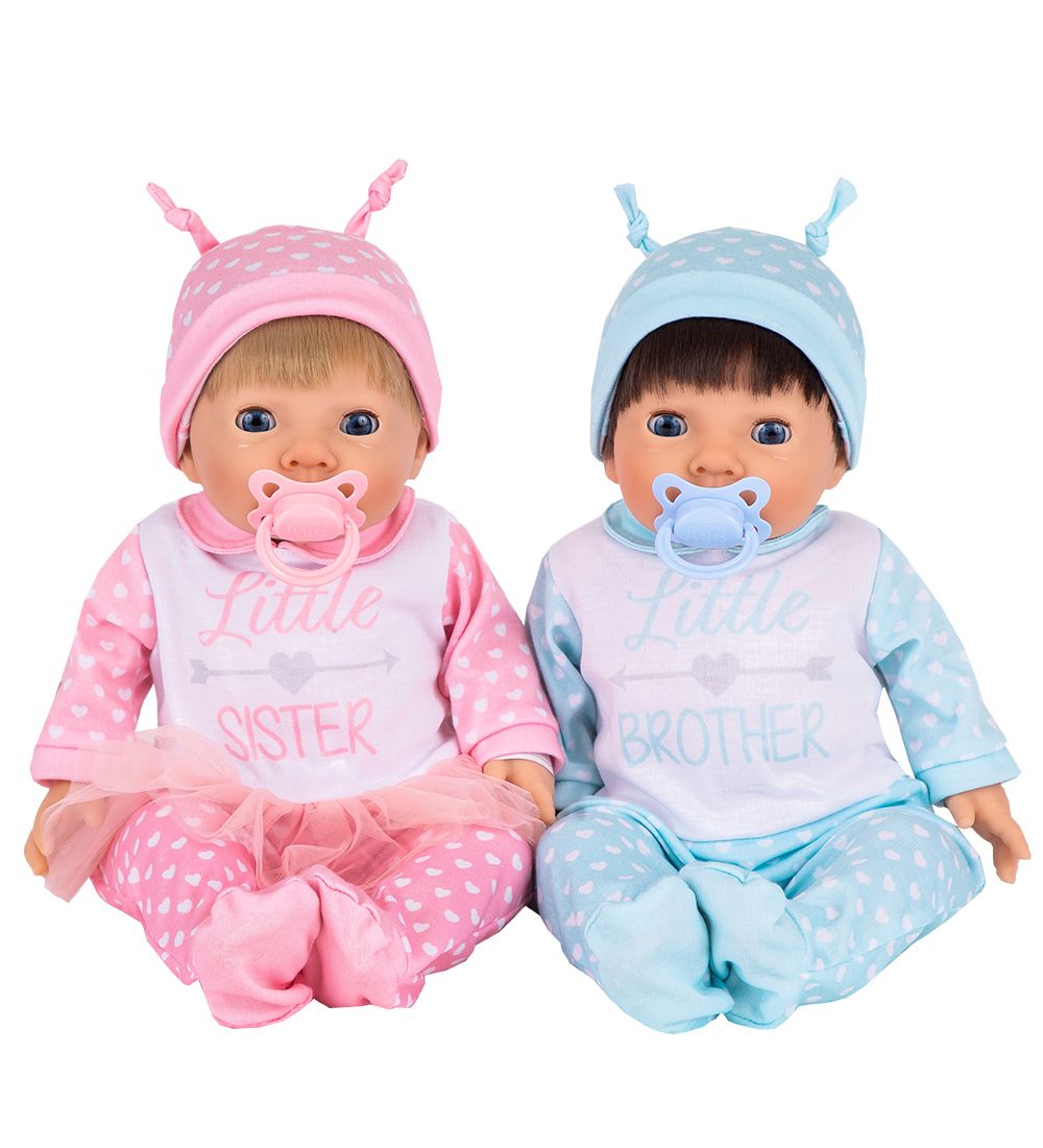 Tiny Treasures Puppen - Zwillinge - Bruder/Schwester-Outfit - Tiny Treasures - One Size - Puppen Tiny Treasures Puppen - Zwillinge - Bruder/Schwester-Outfit - Tiny Treasures - One Size - Puppen von Tiny Treasures