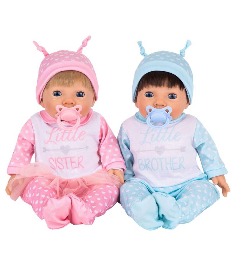 Tiny Treasures Puppen - Zwillinge - Bruder/Schwester-Outfit - Tiny Treasures - One Size - Puppen Tiny Treasures Puppen - Zwillinge - Bruder/Schwester-Outfit - Tiny Treasures - One Size - Puppen von Tiny Treasures