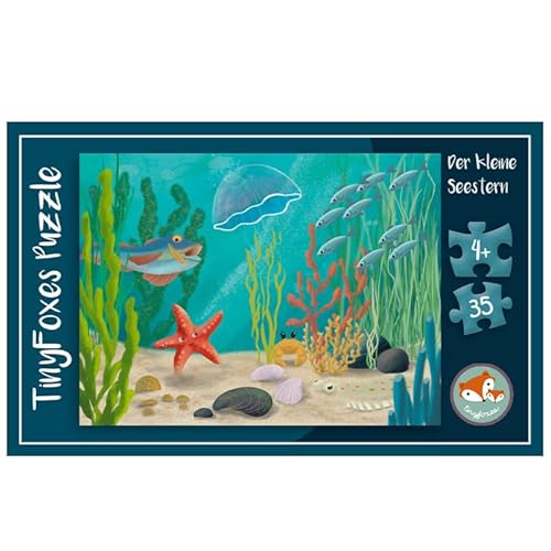 TinyFoxes Puzzle Der kleine Seestern - 35-teilige für Kinder ab 4 Jahren - handgezeichnetes Motiv - von Kristin Franke von TinyFoxes