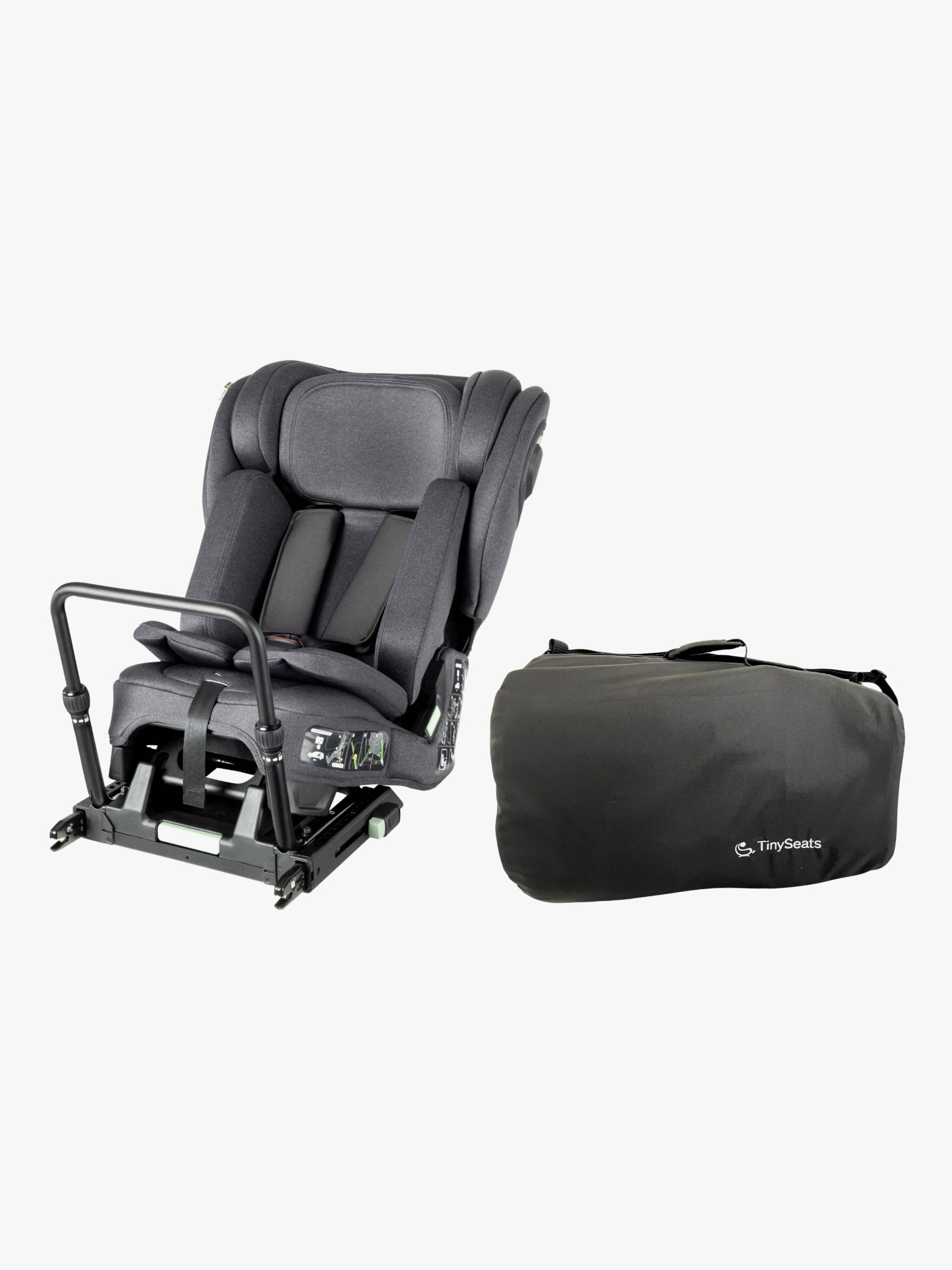 TinySeats Two Kindersitz inkl. Schultertasche, Midnight Grey von TinySeats