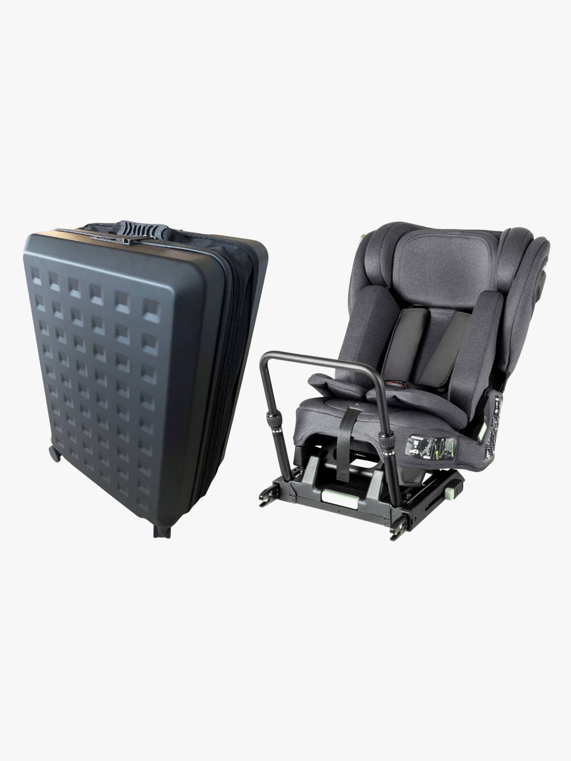 TinySeats Two Kindersitz inkl. Transporttasche, Midnight Grey von TinySeats