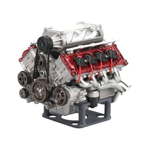 3D-Druck Harz V8 Motor, Simulation dynamisches interner Kammmotormodell + Kompressormodell + Batterie-Kunststoffhalter (Kit-Version) von TinyWizTo
