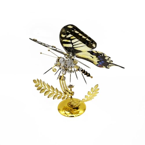3D-Metall-Schmetterling-Puzzle-Kit, DIY-Montage, SteamPunk, mechanisches Insektenmodell-Set, Geschenk für Insektenmodell-Enthusiasten (100 + Stück) von TinyWizTo