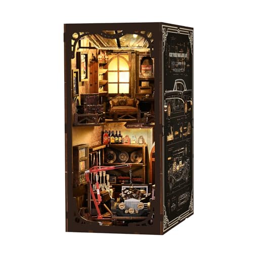 DIY Miniatur-Autowerkstatt, 3D-Holz-Mini-Haus-Set, Urlaubsdekoration, Geschenk (374 Teile) von TinyWizTo