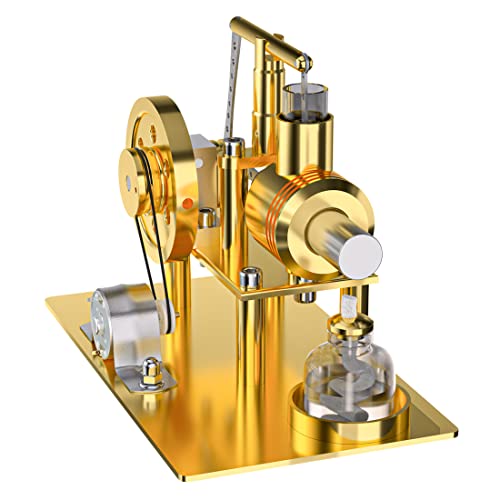 Metal Balance-Style Stirling Engine Assembly Model Kit, DIY Steam Model Set, Science and Education Gift (Gloden/KIT Version) von TinyWizTo