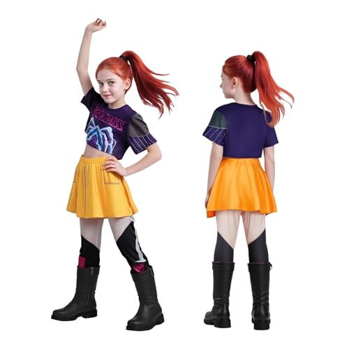 Charakterkostüm Set,Filmcharakter Kostüm Oberteil und Hose - Komfortables Verkleidungsoutfit Für Gruselhaus Tochter Freunde Klassenkameraden von Tioheam