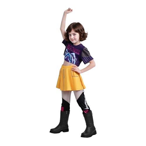 Filmkostüm Für Halloween - Oberteil & Hose Cosplay Set - Komfortables Verkleidungsoutfit Für Gruselhaus Tochter Freunde Klassenkameraden von Tioheam