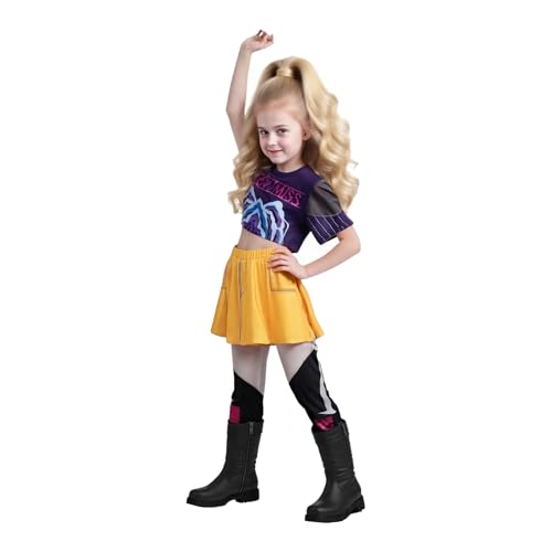 Halloween Charakter Kostüm, Halloween Charakter Kostüm Oberteil und Hose, Komfortables Verkleidungsoutfit Für Gruselhaus Tochter Freunde Klassenkameraden von Tioheam