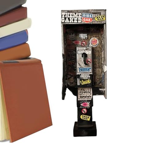 Miniatur Münztelefon Kunst - Street Graffiti Style Telefonzelle Miniatur Modell | Wohnaccessoire Retro Dekoration für Wohnzimmer Schlafzimmer Miniaturhaus Szene Sammlung Miniatur Münztelefon Kunst - Street Graffiti Style Telefonzelle Miniatur Modell | Wohnaccessoire Retro Dekoration für Wohnzimmer Schlafzimmer Miniaturhaus Szene Sammlung von Tioheam