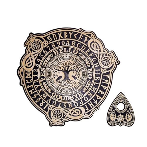 Spirit Board - Ouija Brett Wahrsagespiel Aus Holz,Tischplatte Entscheidungshilfe Unterhaltungsprop Für Gruppenspiele Geselligkeit Zuhause Dekoration Spirit Board - Ouija Brett Wahrsagespiel Aus Holz,Tischplatte Entscheidungshilfe Unterhaltungsprop Für Gruppenspiele Geselligkeit Zuhause Dekoration von Tioheam
