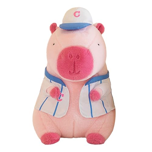 Tioheam Capybara Stofftier, Capybara Stofftier | Süße Puppen-Kuscheltiere,14-Zoll-Plüschspielzeug, Plüschkissen-Capybara-Spielzeug mit Baseballmütze, gefüllte Capybara-Heimdekoration Tioheam Capybara Stofftier, Capybara Stofftier | Süße Puppen-Kuscheltiere,14-Zoll-Plüschspielzeug, Plüschkissen-Capybara-Spielzeug mit Baseballmütze, gefüllte Capybara-Heimdekoration von Tioheam