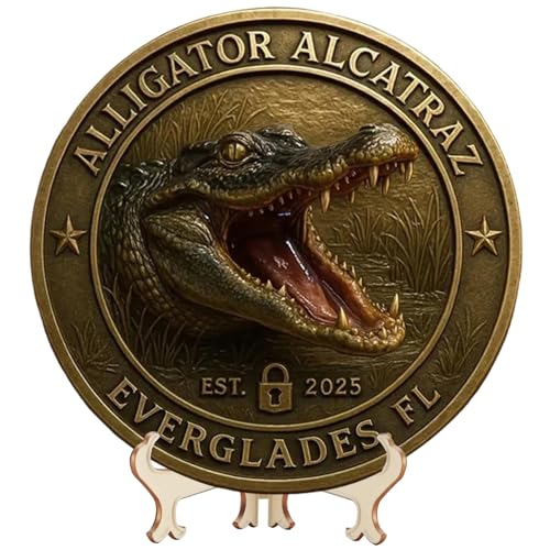 Tioheam Challenge Coin | Krokodil Sammler Münze - Gravur Deko Anzeige Geschenk Für Männer Frauen Vater Heimdekoration von Tioheam