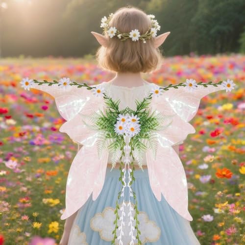 Tioheam Elfenflügel Für Erwachsene Frauen,Glitzernde Flügel Kostüm - Für Halloween Fasching Weihnachten Bühnenauftritte Cosplay von Tioheam
