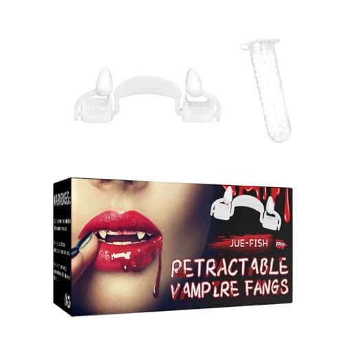 Vampirzähne für Erwachsene, Vampirzähne Natürlich Wirkend Ausfahrbares Zahn Set, Realistische Kostümzubehör für Halloween und Gruselpartys Cosplay Verkleidung Vampirzähne für Erwachsene, Vampirzähne Natürlich Wirkend Ausfahrbares Zahn Set, Realistische Kostümzubehör für Halloween und Gruselpartys Cosplay Verkleidung von Tioheam