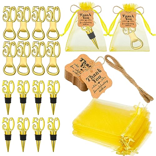 Tioncy 24 Stück Gastgeschenke zum 50. Geburtstag für Gäste zum 50. Geburtstag Weinflaschenöffner mit Etiketten und Netztaschen für Hochzeitstage, Souvenirs, Geschenke, Dekorationen Tioncy 24 Stück Gastgeschenke zum 50. Geburtstag für Gäste zum 50. Geburtstag Weinflaschenöffner mit Etiketten und Netztaschen für Hochzeitstage, Souvenirs, Geschenke, Dekorationen von Tioncy