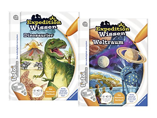 tiptoi Ravensburger Bücher Set - Expedition Wissen Dinosaurier und Expedition Wissen Weltraum von tiptoi