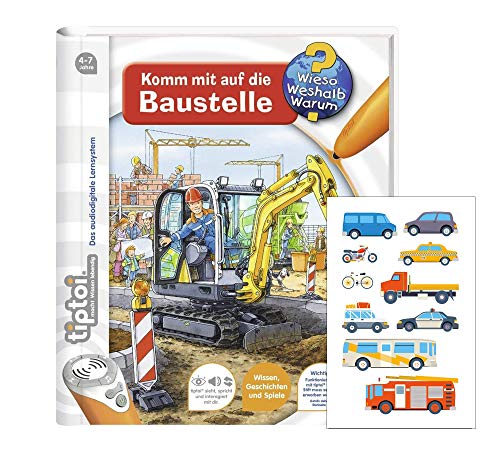 tiptoi Ravensburger Wieso? Weshalb? Warum? - Komm mit auf die Baustelle + Kinder-Sticker von tiptoi