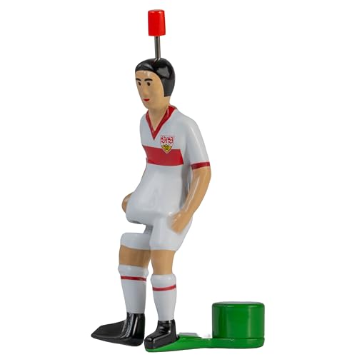 TIPP-KICK Star-Kicker VfB Stuttgart Klassik Edition I Original Spieler für Groß & Klein I Spielspaß mit der Fußball-Figur Spiel I Zubehör I Trikot Weiß/Rot von TIPP-KICK