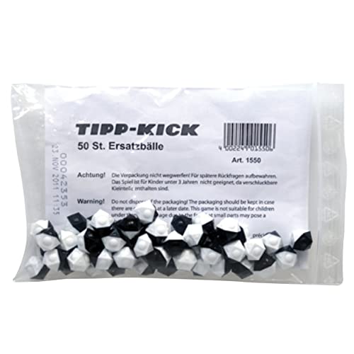 TIPP-KICK Ersatzbälle, 50 Stück I Original Zubehör Spiel I Ersatzteile I Schwarz/Weiß von TIPP-KICK