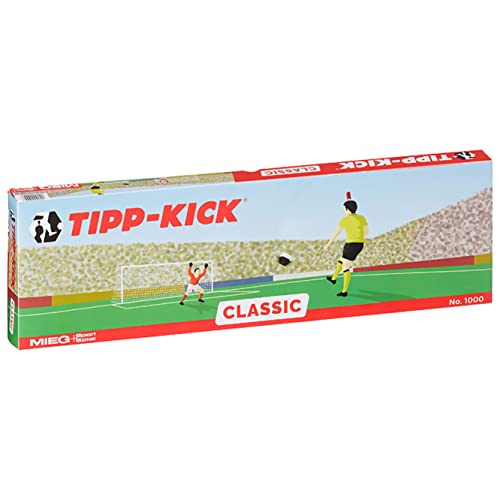 TIPP-KICK Classic 80x47 cm – Das spielfertige Set mit 2X Spieler, 2X Torwart, 2X Plastiktor, 2X Ball I Spielfeld aus Filz von TIPP-KICK