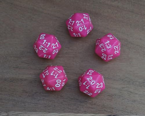 Tippwürfel Fußballergebniswürfel 5er Set (Rosa) von Tippwürfel