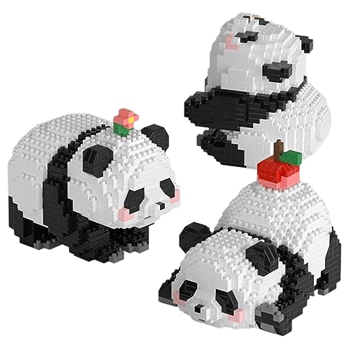 3 in1 Panda Bauspielzeug Bricks, 983 Klemmbausteine Tier Mikro Bausteine Spielzeug Kit, Konstruktionsspielzeug für Kinder, MOC Bausteine Modellbausatz Nicht Kompatibel mit Lego (Stil B) von Tirff