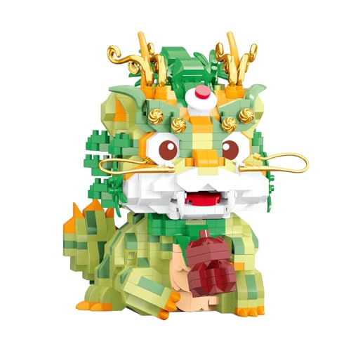 Chinesischer Drache Baustein Set, 877 Klemmbausteine Löwentanz, Verheißungsvolles Mondneujahr, Heimdekoration, STEM Lernspielzeug Thema für Kinder, Jungen, Mädchen, Erwachsene Chinesischer Drache Baustein Set, 877 Klemmbausteine Löwentanz, Verheißungsvolles Mondneujahr, Heimdekoration, STEM Lernspielzeug Thema für Kinder, Jungen, Mädchen, Erwachsene von Tirff